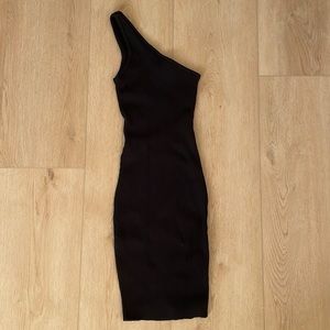Princess Polly one shoulder black dress
